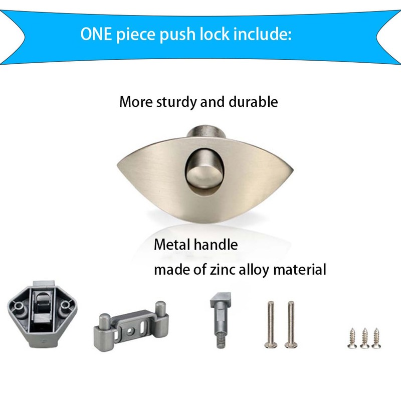 MTSmart RV Push Button Door Catch Lock for Motorhome Caravan
