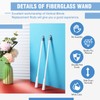 Bokon 2 Pieces White Fiberglass Blind Wand Vertical Blinds Stick