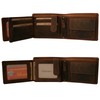 Leather Wallet for Men in Brown with RFID Coin Compartment