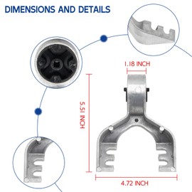 Hoypeyfiy 2 Pcs 1805663 Exhaust Hanger Rubber Mount Rear Left or Right Replacement for Ford Kuga Mk2 2012-2022 CV615A261AB CV61-5A261-AB