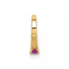 Unbranded 14K Yellow Gold 3D Ring with Dark Pink CZ