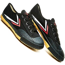 T.O.P ONE Kung Fu Tai Chi Martial Arts Shoes,Rubber Sole Sneakers-Black 32(Child 2)