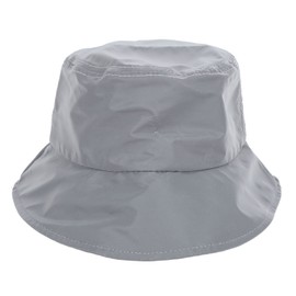 Reflective Hat Skin Friendly Breathable Stylish Cotton Bucket Hat for Women Men for Walking Running Cycling Party Silver Gray