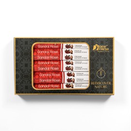 Dew Fresh Natural Incense Sticks, Set of 125 Sticks (25 x 5) (Sandal Rose)