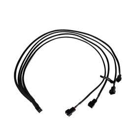 Alphacool 18696 Y-Splitter 3-Pin to 4x 3-Pin 60 cm Cable Modding Sleeved Black