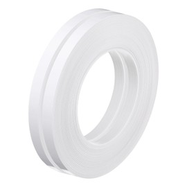 QUARKZMAN 2 Stück Bodenfliesen Weiß Folienlinien Metallic Spiegelband 0,39" x164 Ft Selbstklebendes Dekor Bodenwand Naht Aufklebeband Wasserdichte Lückendichtung für Küche Badezimmer Schrank