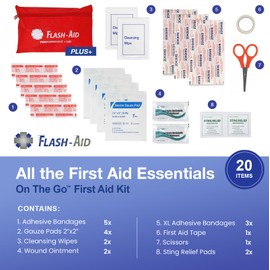 First Aid Kit – 4-Pack of Compact Travel IFAKs – Mini First Aid Kits for Emergency Preparedness, Events, Travel, Hiking, Camping, and Everyday Use – Portable and Lightweight