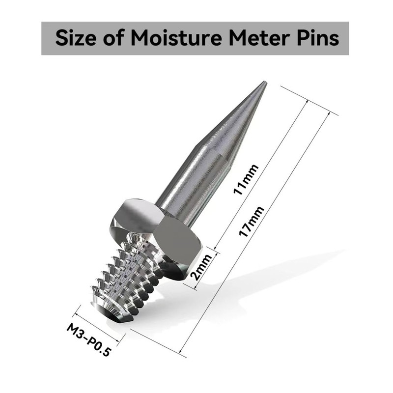 Replacement Pins for Moisture Meter M3-P0.5 Pin Thread Moisture Meter