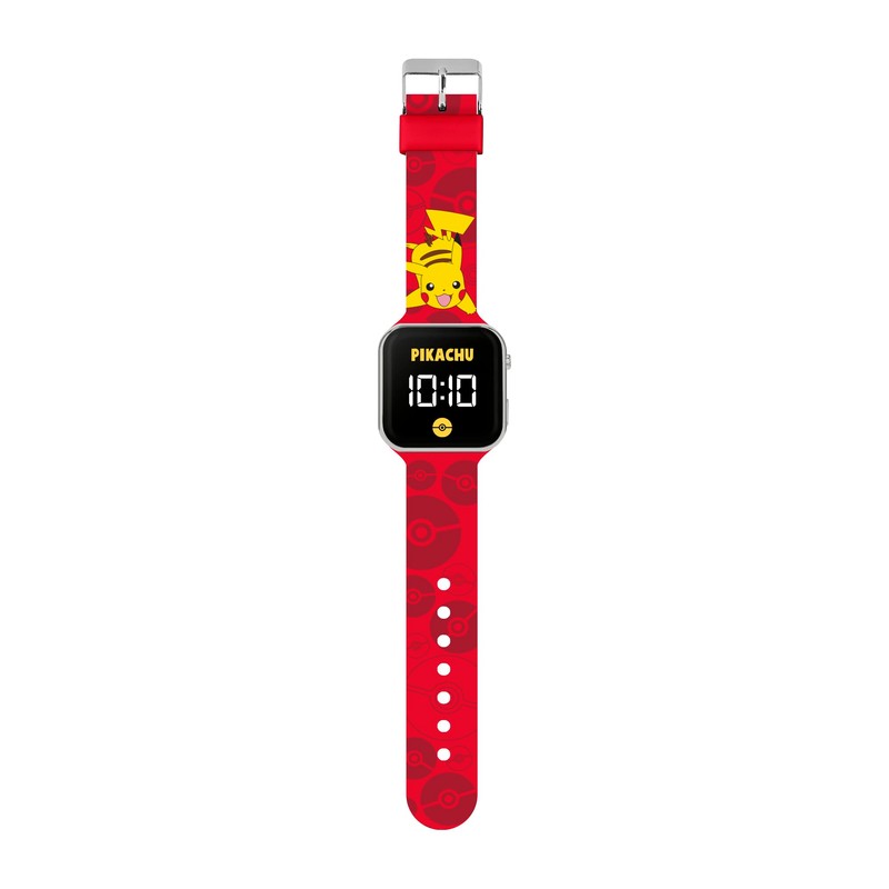 Accutime Pokémon Pikachu LED Red Strap Kids Watch POK4405