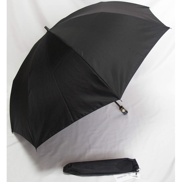 Maehara Kouei Shoten Maehara Umbrella, Men's Folding Chambray Black Coloring Handle