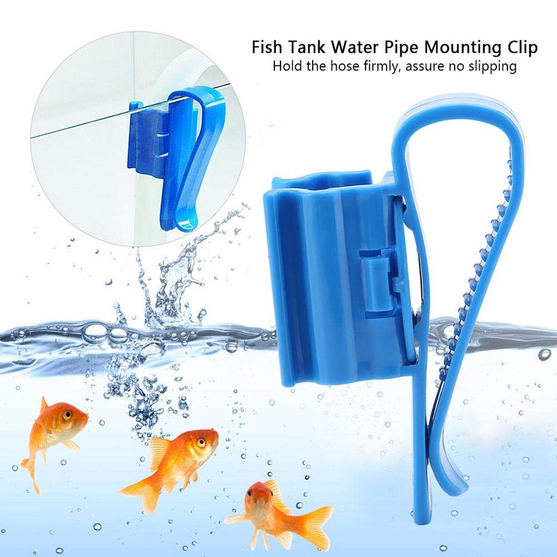 2Pcs Hose Holder Plastic Fish Water Pipe Clamp Adjustable Aquarium
