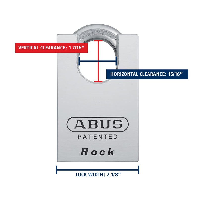 ABUS 83CS/55-300 Schlage Rekeyable Chrome Plated Brass Padlock, Zero Bitted