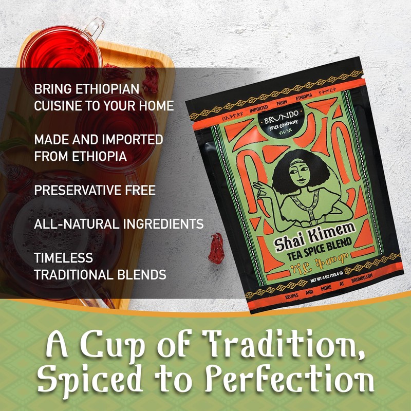 Brundo Ethiopian Spice Company Shai Kimem | Traditional Ethiopia Tea