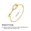 Dainty Gold Bracelet for Women Simple Thin Cuff Bangle Hook