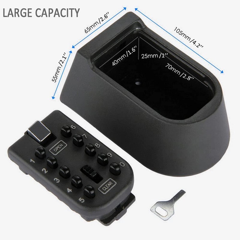 JASEASYZ Key Lock Box for Outside Wall Mount, Waterproof Spare