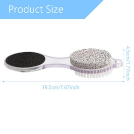 Pedicure Foot File and Callus Remover for Hard Skin,Cleaning Pumice Stone 4 in 1 Foot Scrubber,Removing Corn Dead Skin Cracked Heels Debris,Foot Files for Wet and Dry Cracked Feet,Bath Pedicure Salon