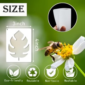 Leaf Stencils for Crafts Small Leaves and and Branches Paint Plant Stencil for Painting On Wood Wall Card Making, Tiny Nature Vine Herb Essential Art Stencils for Adults Kids (42 Leaves)