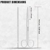 Tuff Cut Stealth Surgical Scissors - Medical Dressing Scissors, 14.5