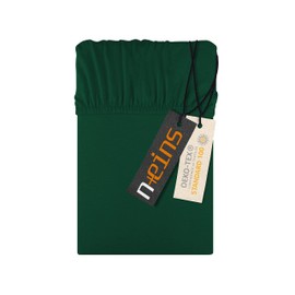 Jersey Fitted Sheet 100% Cotton – Available in 22 Colours – Available in 6 Sizes, Approx. 120 x 200 cm, Dark Green