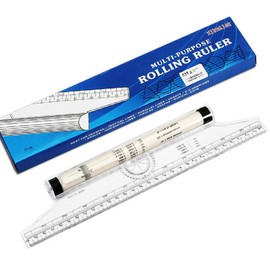 SUPERTOOL Multipurpose Drawing Parallel Rolling Ruler,Balancing Scale, 30cm, Type: Drawing Tool, Squares, Angle, Parallel, Line Rolling, Ruler, Pack of 2