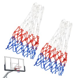 2 Stück Basketball Netz Wetterfest,Vielseitig Basketballkorb Outdoor Wandmontage,Langlebig Robust,Geeignet für den Austausch von Basketballnetzen für die Innen- und Außeninstallation bei jedem Wetter