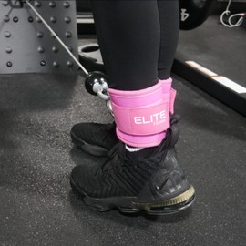 Polainas para Levantamiento de Peso(PAR), Correas acolchonadas y Ajustables para Tobillo, Ideal para ejercitar piernas y gluteos, Unisex (Rosa)