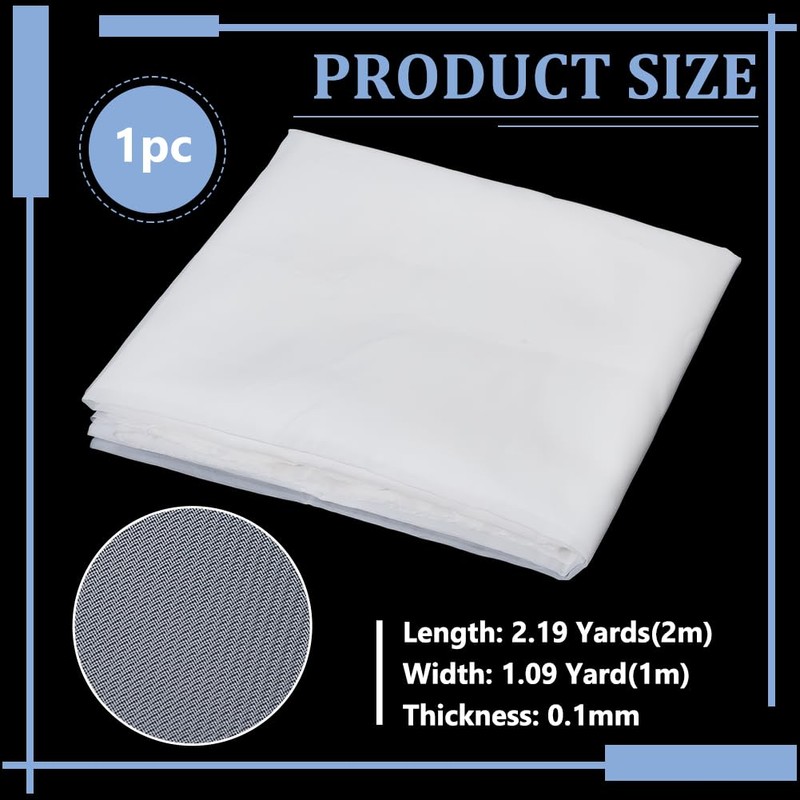 BENECREAT 250 Mesh Nylon Filter Mesh, 2x1m/78.7x39.4 in Fine Mesh