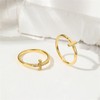 YBMYCM Cross Gold Rings, Dainty Stackable Ring Set 18k Gold