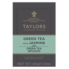 Taylors of Harrogate Green Tea with Jasmine, 20 Count (Pack of 6)