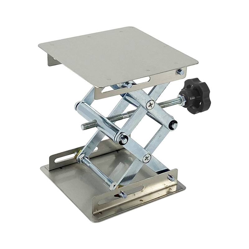 TEXALAN(R) Lift Table Lab Jack Scissor Stand Stainless Steel 4x4x6"