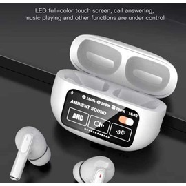 A9 Pro Wireless Headphones, Touch Screen, Noise Cancelling, ANC ENC, Gaming Headset (White)