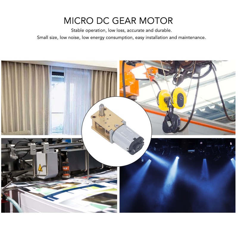 12V DC Geared Motor with Fixed Base Single Shaft Brushed