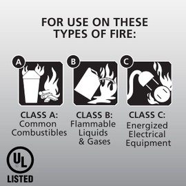 Kidde Pro 210 2A:10-B:C Fire Extinguisher, Rechargeable, Multi-Purpose for Home & Office, 4 lbs., Mounting Bracket Included , Red