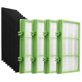 DerBlue Replacement True HEPA Filter Compatible with Holmes AER1 Series Including 4pcs Filters and 8pcs Pre Filters Replacement Parts # HAPF300AH-U4R, HAP242-NUC