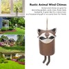 Rustic Hanging Animal Wind Chimes Resin Hand Made Natural Garden