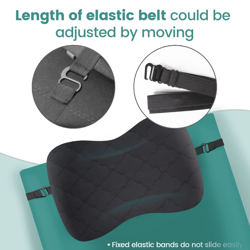 C·WILDYFIELD Inflatable Camping Pillow, Camping Pillow Lightweight Black, Inflatable Pillow