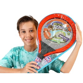 JA-RU Soft Foam Racket Set (1 Set) Badminton, Tennis Racket, & Paddle Ball Toys for Kids, Teens & Adults. Active Indoor & Outdoor Games & Sports Activities. Family Exercise Equipment Set. 5135-1