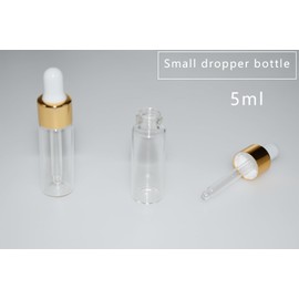 Hustar Small Dropper Bottle, 10pcs 5ml Mini Sample Dropper Bottles Mini Makeup Containers for Travel Liquids Tiny Glass
