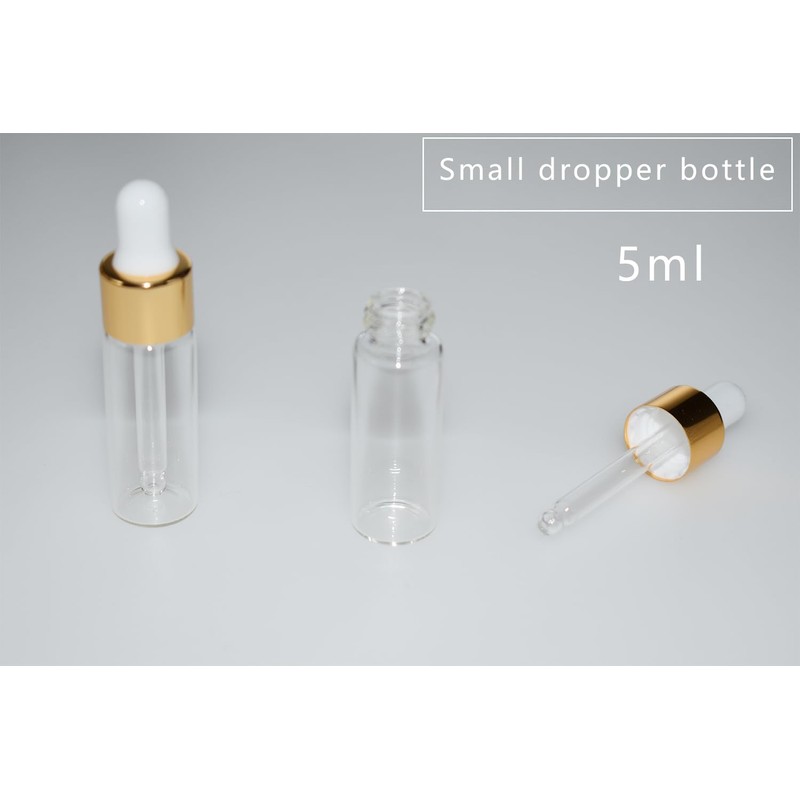 Hustar Small Dropper Bottle, 10pcs 5ml Mini Sample Dropper Bottles