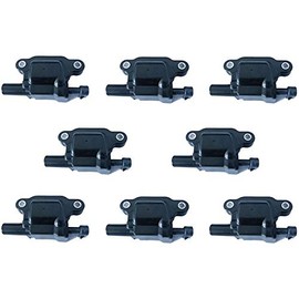 Ignition Coil Kit - 8 Piece - Square Coil - Compatible with 2007-2013 Chevy Avalanche