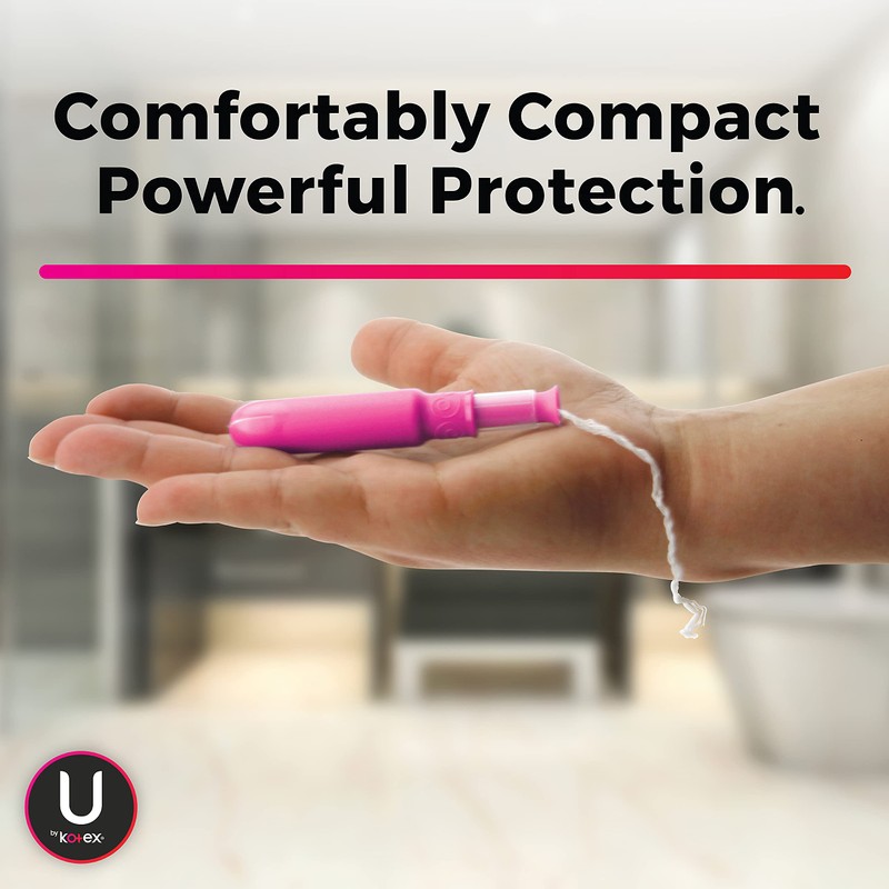 U by Kotex Click Compact Tampons, Super Plus Absorbency, Unscented,
