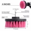 CarCarez 3 Pcs/set Drill Brush Power Scrubber Drill Attachments Cleaning