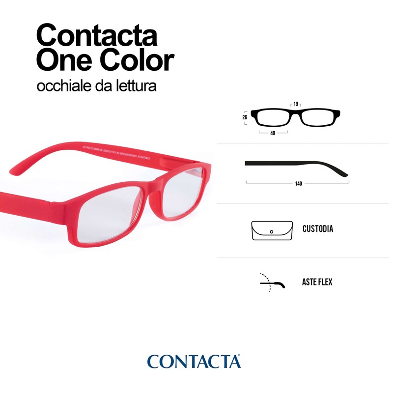Contacta One Colour Presbiopia Glasses Black DTR +2.00