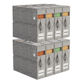 Multi-Use Storage Bags 4Pack Dustproof Organizer for Bedding Quilts Blankets Home Dorm Space Saving Design Thickened Fabric Secure Zipper Closure‌:_Beige-8