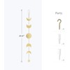Mkouo Moon Phase Garland Metal Boho Chic Moon Phase Decor