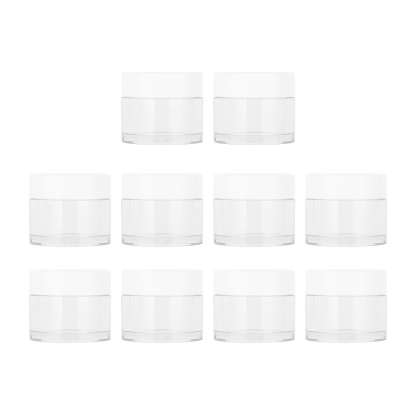 10Pcs 20g Round Empty Container Jar Refillable for Cream Cosmetic