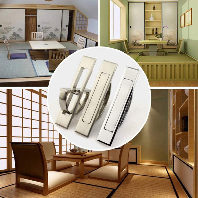 Daycount Pack of 2 Invisible Cabinet Drawer Handle Rotating Zinc