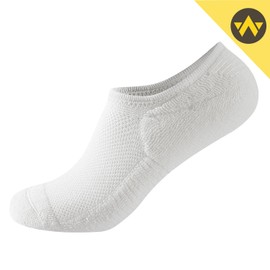 WANDER No Show Socks Women Low Cut Thick Cushion Cotton Socks Non Slip Invisible Casual Socks 6 Pairs(Medium,White)