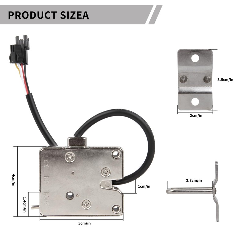 Sutertech 12V Electric Rotary Latch, 330lbs Holding Force Electromagnetic Solenoid