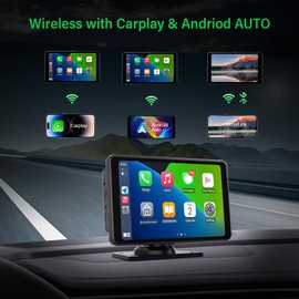 AILEWAY 7" GPS Navigator for Car, Compatible with Apple Carplay Screen for Car Navigation System, Android Car Stereo Carplay with Backup Camera, Wireless Carplay Screen for Cars, Trucks, Suvs, Lorry